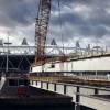 30m-wide bridge removed at London’s Olympics Park image