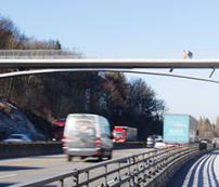 German arch bridge opens to traffic image