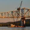 Second big truss span lifted at Milton Madison Bridge image
