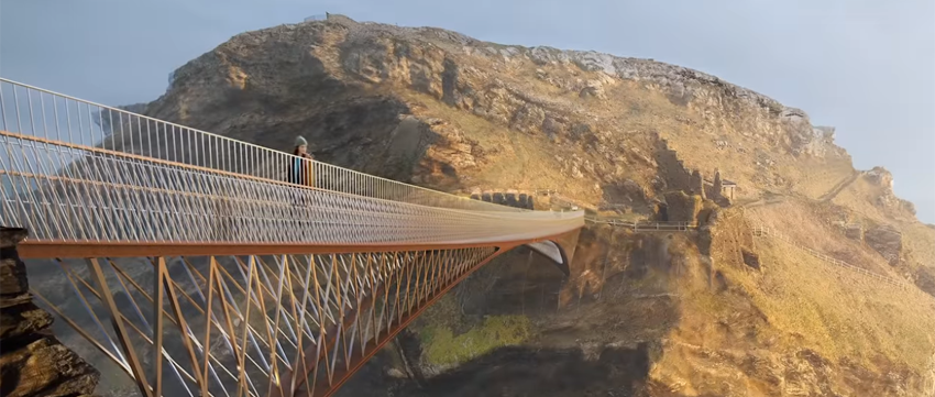 Short video showing some of the construction features of Tintagel’s new footbridge image