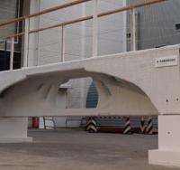 Japanese contractor showcases 3D-printed concrete bridge logo 